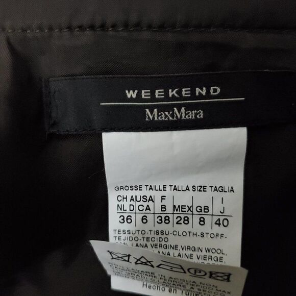 MAX mara weekend wool herringbone wrap skirt 6 - Picture 5 of 6